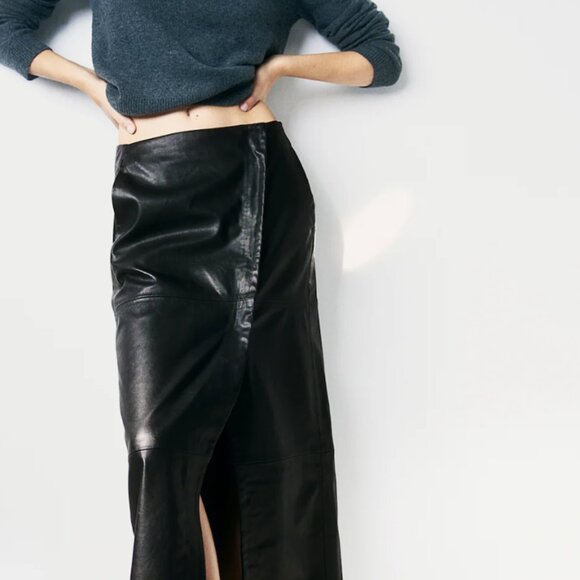 Current season H&M women's coated wrap maxi skirt - Picture 5 of 8